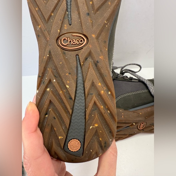 Chaco Barbary Castlerock waterproof Charcoal and Olive Ankle hiking Boots 10 - Picture 10 of 12